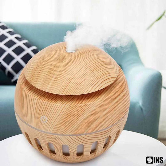Siks Aromatherapie Luftbefeuchter Ultraschall-Diffusor Ätherisches Öl Sprayer LED USB Licht Holz
