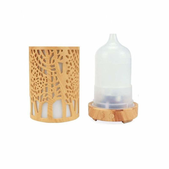 Siks Aromatherapy Humidifier 7 Color Led Light Tree Model Light Wood Color