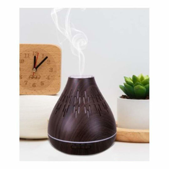 Siks Ultraschall-Luftbefeuchter Aroma Diffuser LED-Lichter Luftreiniger Dunkles Holz