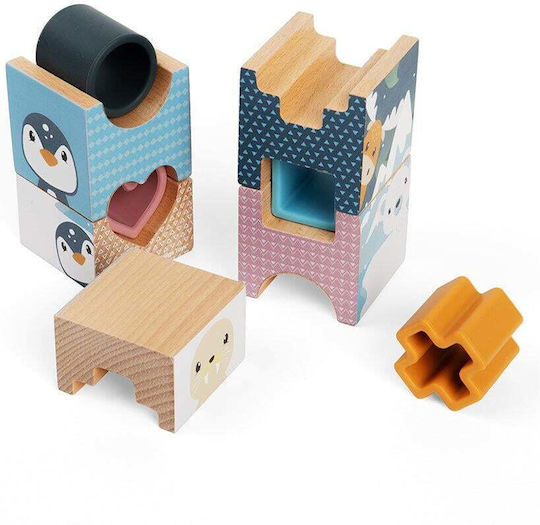 Big Jigs Trixie Baby Aktivitätsspielzeug Stapeln aus Holz für 12+ Monate