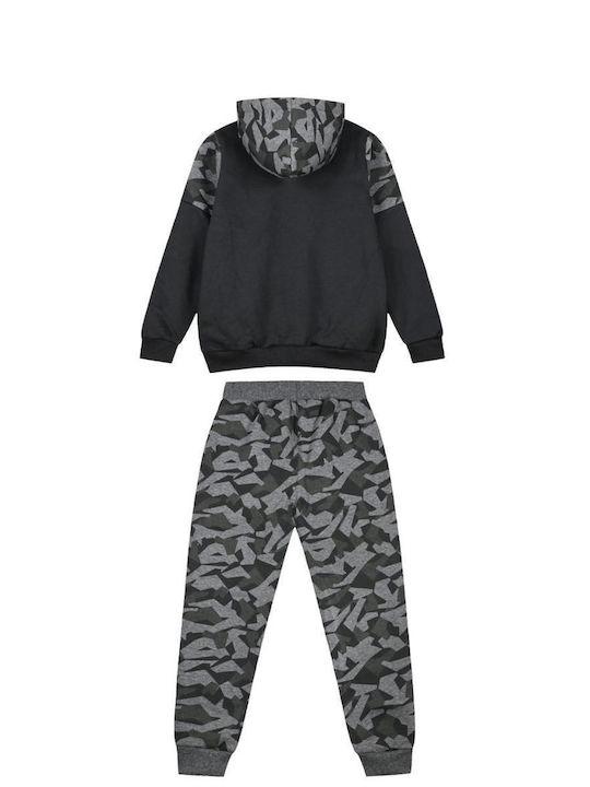 Set Trening Pentru Copii Cu Jachetă Negru Army Style