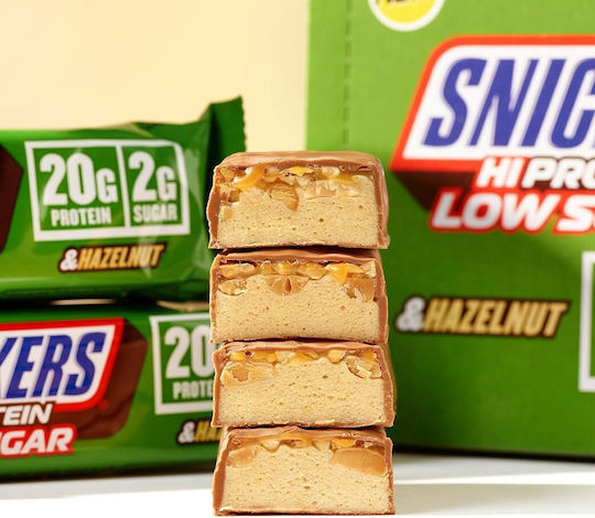 Snickers Hi Protein Μπάρες Πρωτεΐνης με Γεύση Chocolate Caramel Nut 12x57gr
