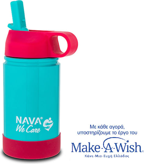 Stainless Steel Thermos Bottle 360ml "we Care" Nava Turquoise 10-016-030