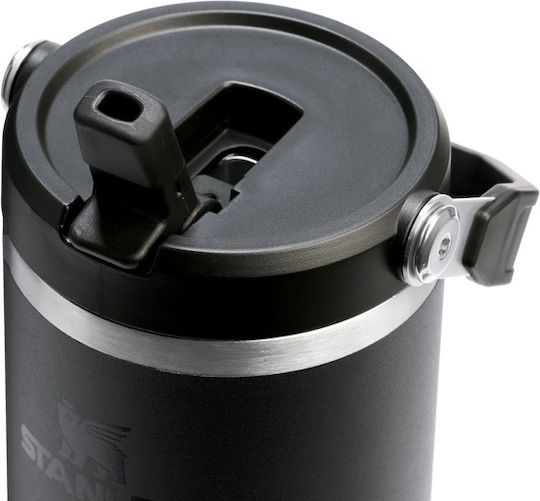 Stanley Iceflow Flip Straw Tumbler Thermos Stainless Steel BPA Free 890ml Black with Straw