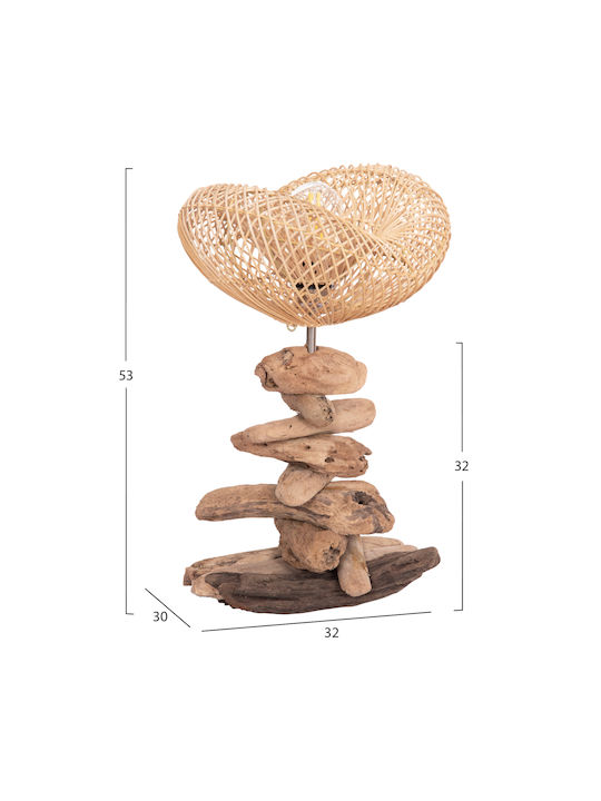 HomeMarkt Ivar Decorative Lamp with Socket for Bulb E27 Brown