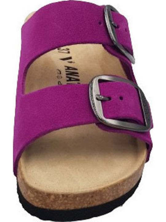 Sandale Casual Damă Anatomici Din Piele Violet