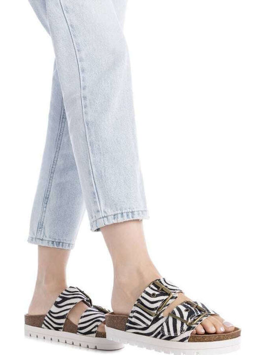 Flache Sandalen für Damen Anatomisch in Schwarz Farbe