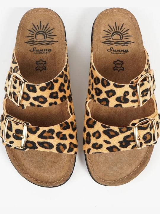 Sandale Casual Damă Leopard de Piele