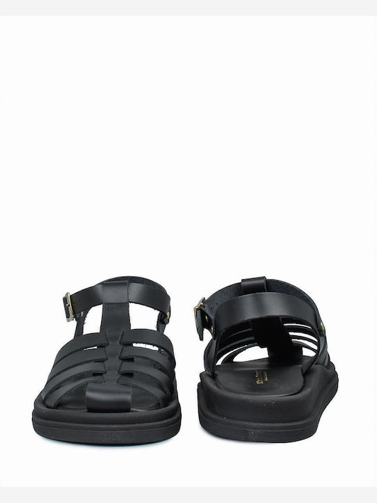 Women's Flat Sandals in Black Color