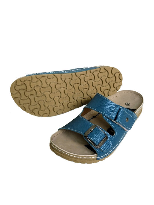 Women's Flat Sandals Flatforms in Blue Color