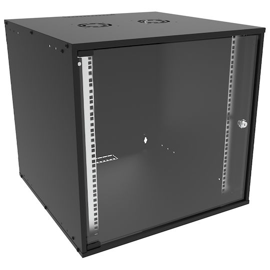 Canovate Επιτοίχια Καμπίνα Rack 12U 60x60cm Μαύρο WC1S-9-1266A-BC