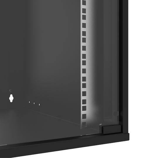 Canovate Επιτοίχια Καμπίνα Rack 12U 60x60cm Μαύρο WC1S-9-1266A-BC