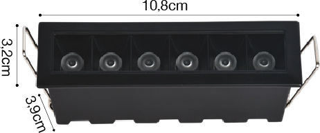 Inlight Einzel LED Spot in Schwarz Farbe