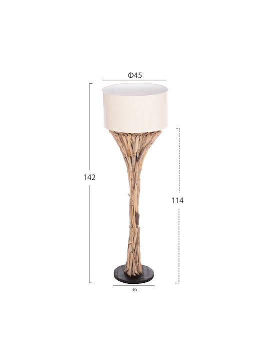 HomeMarkt Lampă de Podea Î142cm. Alb