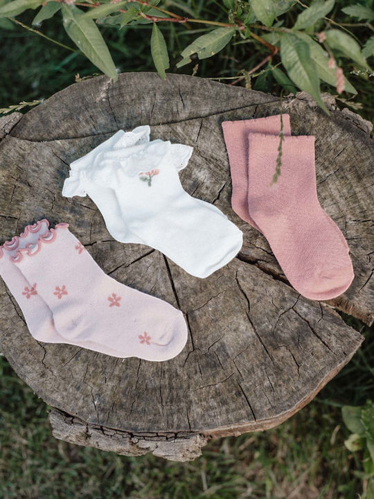 Little Dutch Kindersocken Fairy Garden Rosa 3 Paar