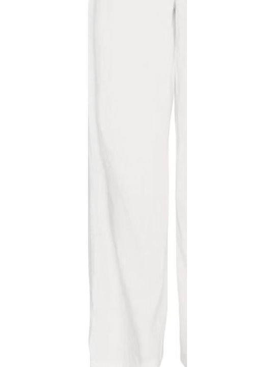 Women's Fabric Trousers Regular Fit Ecru