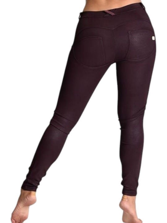 Γυναικείο Jean Παντελόνι Push Up σε Super Skinny Εφαρμογή Μωβ
