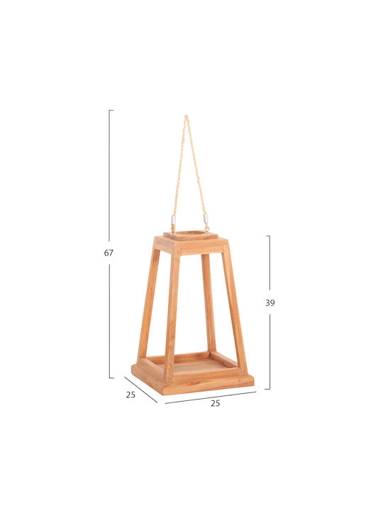 HomeMarkt Φαναράκι Ξύλινο Επιτραπέζιο Μπεζ 25x25x39εκ. HomeMarkt Φαναράκι Ξύλινο Επιτραπέζιο Μπεζ 25x25x39εκ.
