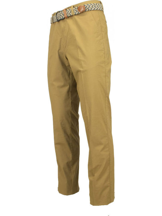 Pantaloni Chino Regular Fit Culoare Tabac Freeman Clothing