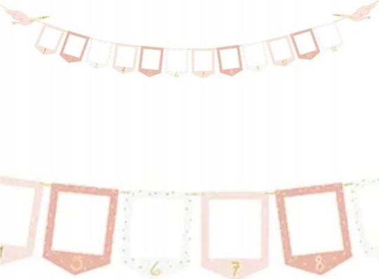 Girlande Fotorahmen Rosa Storch