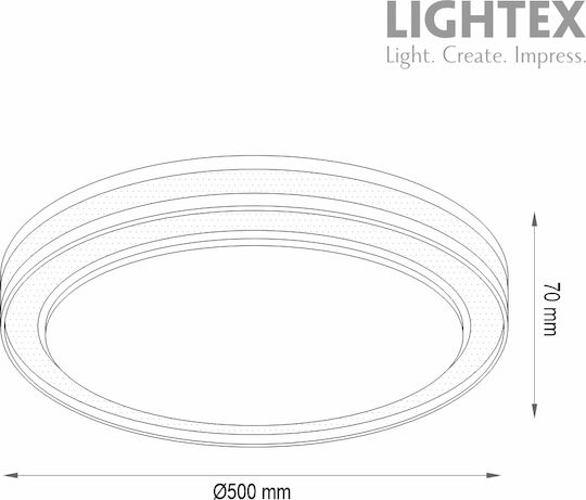 Lightex Leuchte Deckenleuchte Weiß mit Integrierter LED und Fernbedienung