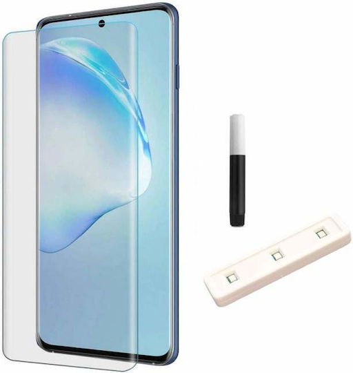 Folie de sticlă Siks cu adeziv UV Digitech Glass Samsung Galaxy S21, lampă UV inclusă, transparentă