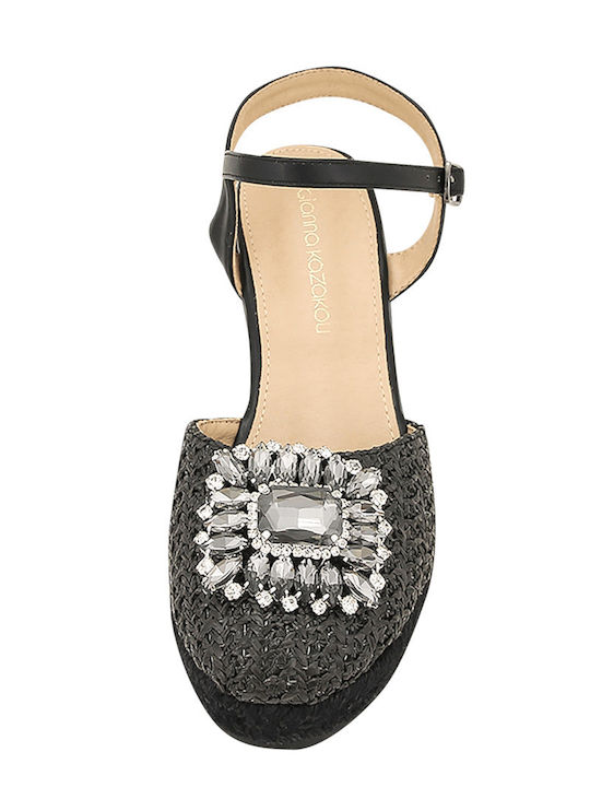 Erla Women's Fabric Platform Espadrilles Black