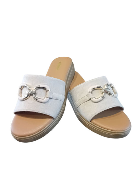 Damenplattformen Beige