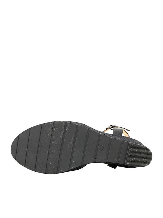 Erla Women's Fabric Platform Espadrilles Black