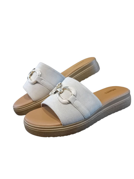 Damenplattformen Beige
