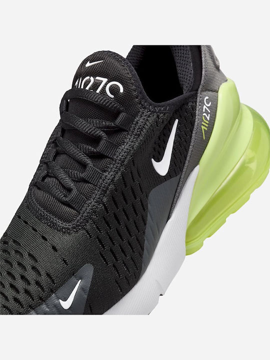 Air Max 270 Αθλητικά Παιδικά Παπούτσια Running με Κορδόνια Μαύρα