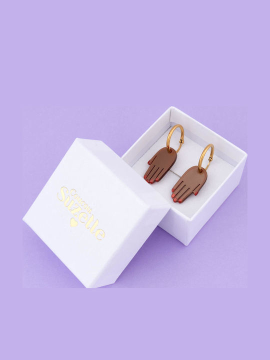 Coucou Suzette Earrings Hoops made of Steel Gold Plated