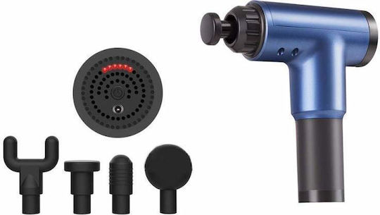 Gun Massage for the Body with Vibration and Heating Function Blue