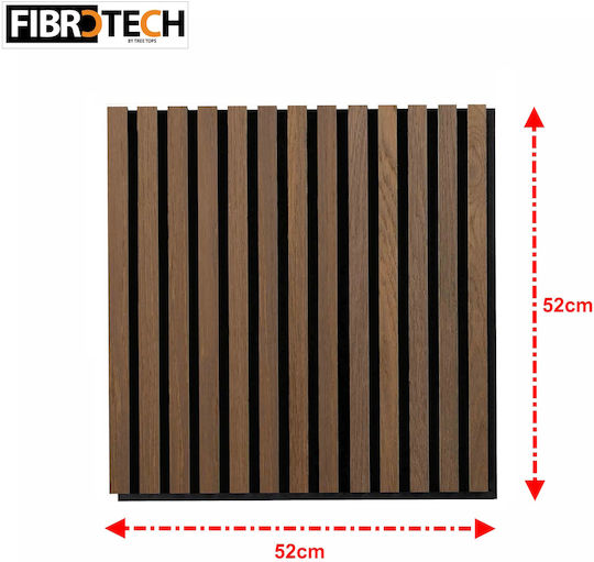3D Wooden Decorative Sound-Absorbing Wall Panel – Square – Fibrotech – “Oiled Oak” – 52cm X 52cm – 2 Pcs 2344638