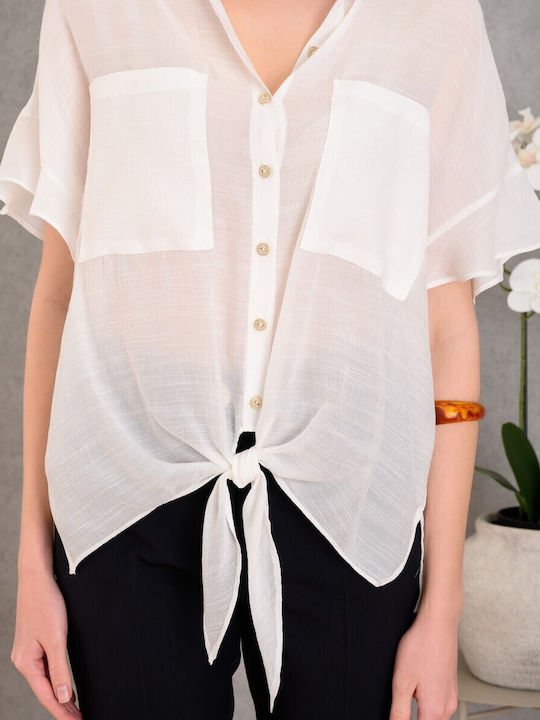 Women's Long Sleeve Shirt Off White
