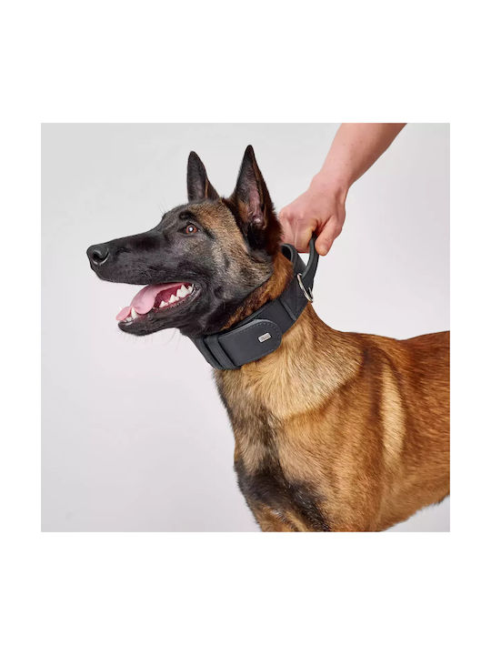 Leder-Trainingshalsband Hunter Trainingshalsband mit Griff Larvik 70 Schwarz Hunter