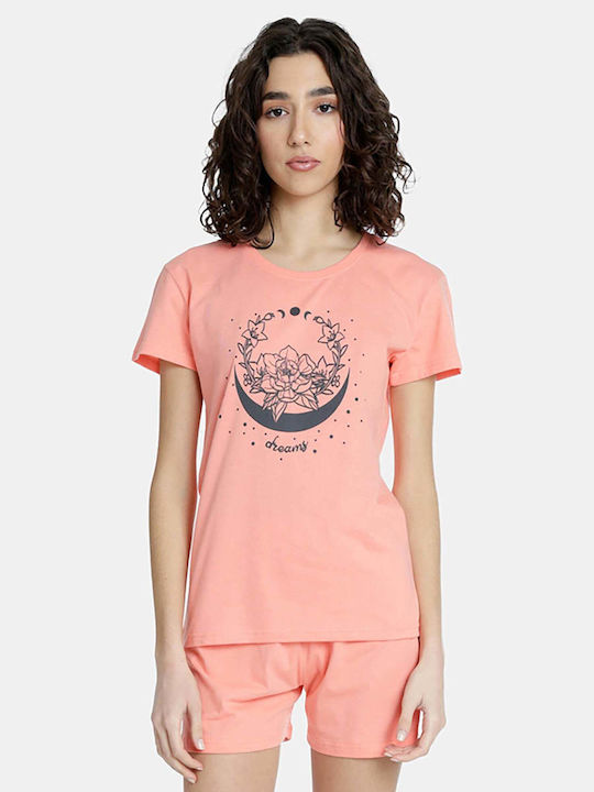 Dreams by Joyce Sommer Damen Pyjama-Set Orange