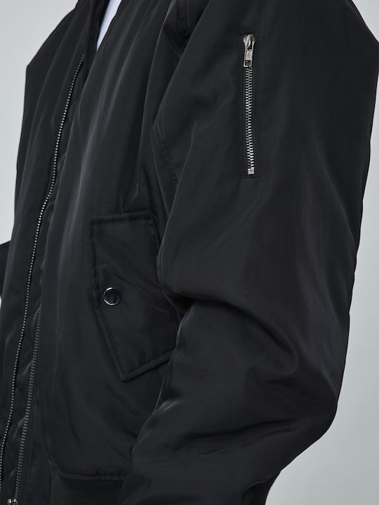 Jacke Bomber Winddicht Black