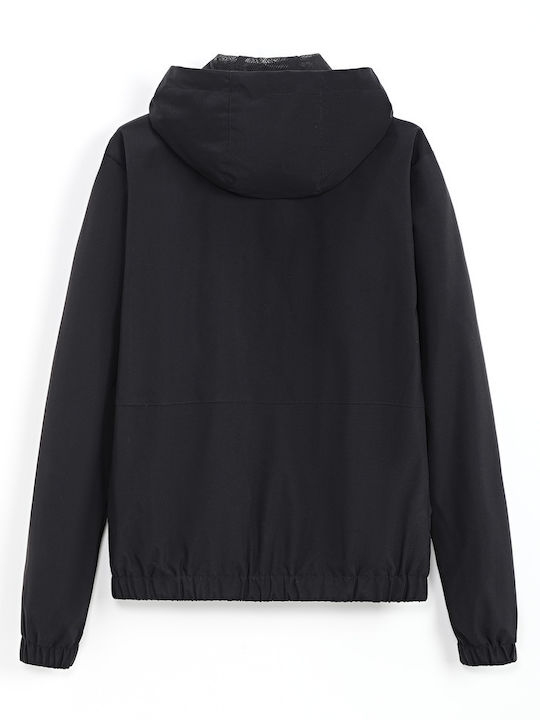 Jacke Wasserdicht und Winddicht Black