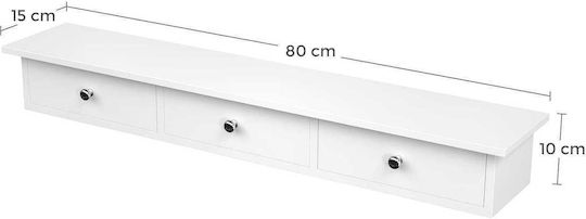 Dulap Pandantiv Pentru Sufragerie Din MDF Alb 80x15x10cm