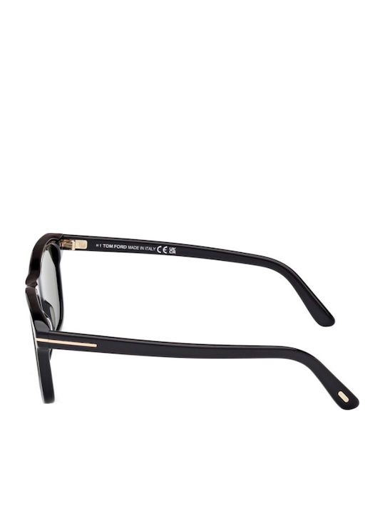 Tom Ford Unisex Γυαλιά Ηλίου με Μαύρο Κοκκάλινο Σκελετό και Πράσινο Ντεγκραντέ Φακό TF1179 01N