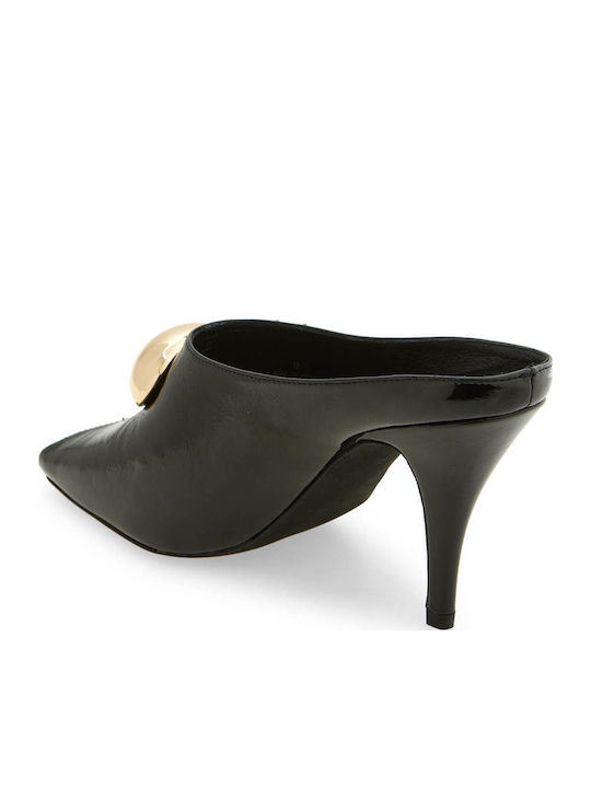 Mules with High Heel in Black Color