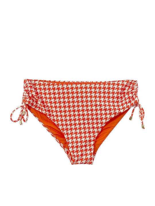 Set Bikini Ψηλόμεσο Πορτοκαλι