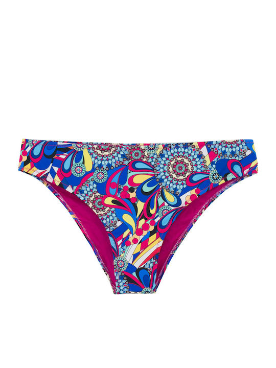 Women's Strapless Underwire Ethnic Bikini Fuchsia