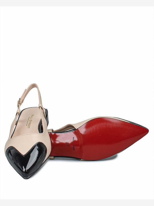 Γυναικείες Μπαλαρίνες Slingback με Λουράκι σε Μπεζ Χρώμα