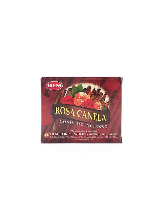 Αρωματικοί Κώνοι Hem Κανέλα Τριαντάφυλλο Cinnamon Rose Cones 10τμχ