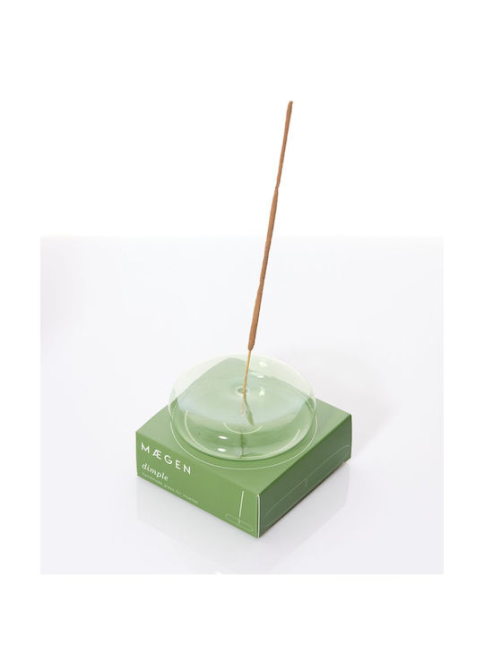 Suport pentru bețișoare parfumate cu bază rotundă verde Dimple Maegen