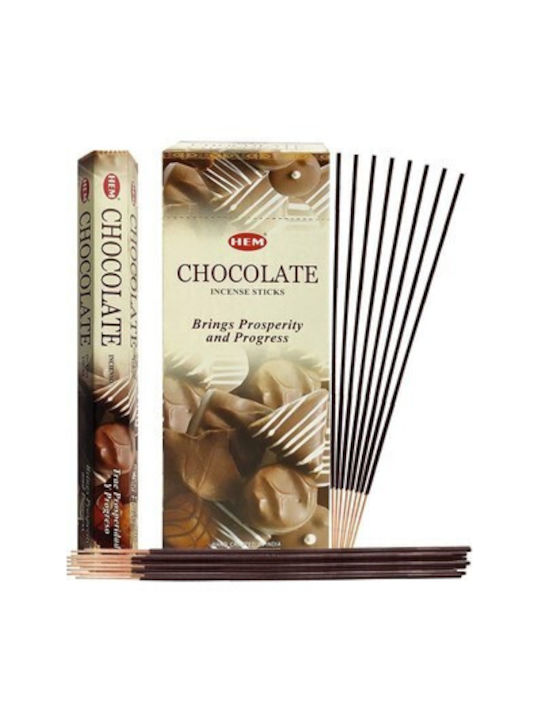Ινδικά Αρωματικά Στικ Hem De Chocolate Hexa Incense Sticks 20pcs