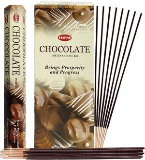 Ινδικά Αρωματικά Στικ Hem De Chocolate Hexa Incense Sticks 20pcs