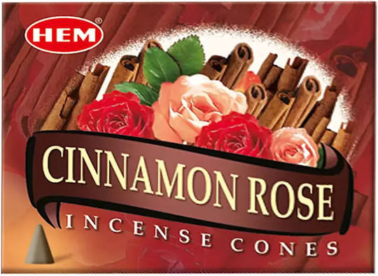 Hem Scented Cones Cinnamon Rose 10pcs